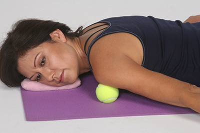 Tennis Ball Front of Shoulder Corrective Exercise for Neck and Shoulder Pain